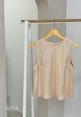 AKIYA Sateen Sleeveless Blouse