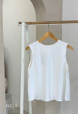 AKIYA Sateen Sleeveless Blouse