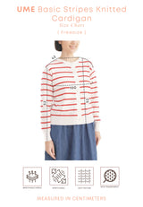 UME Basic Stripes Knitted Cardigan - Black