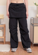 KANAE Parachute Skirt Over Pants
