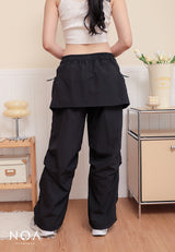 KANAE Parachute Skirt Over Pants