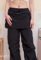 KANAE Parachute Skirt Over Pants