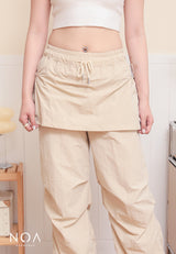 KANAE Parachute Skirt Over Pants