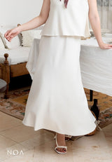 RITSUKA Satin Midi Skirt