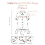 MIURA Striped Mini Ruffle Dress