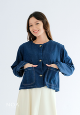KAZE Denim Button Long Sleeve Outer