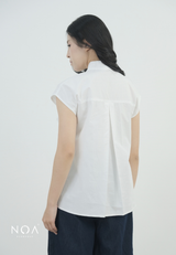 AINA Cotton Ribbon Sleeveless Blouse