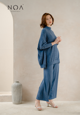 HANA Knitted Pants - Denim Blue