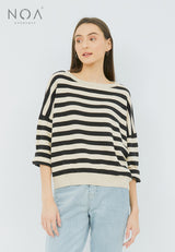 HINATA Striped Knitted Blouse