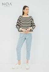 HINATA Striped Knitted Blouse