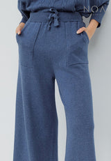 HANA Knitted Pants - Denim Blue