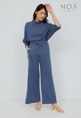 HANA Knitted Pants - Denim Blue