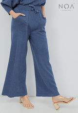 HANA Knitted Pants - Denim Blue