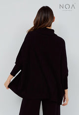 HANA Knitted Blouse - Black