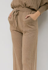 HANA Knitted Pants - Mocca Brown
