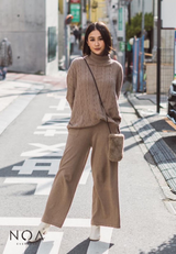HANA Knitted Pants - Mocca Brown