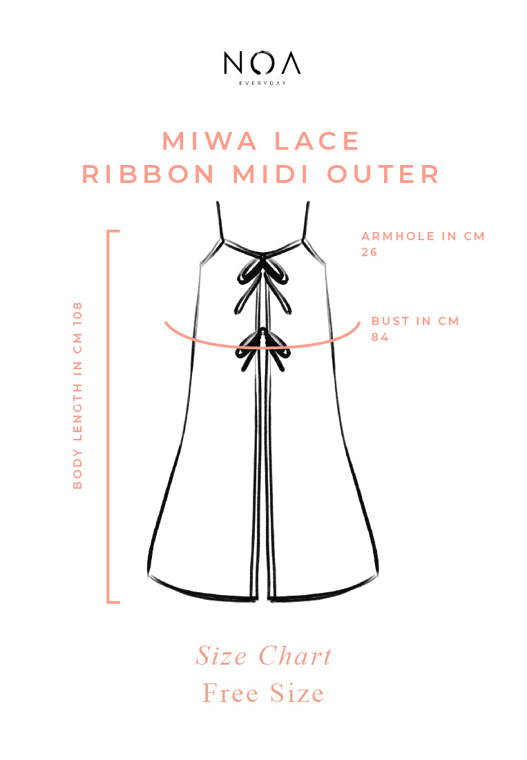 MIWA Lace Ribbon Midi Outer