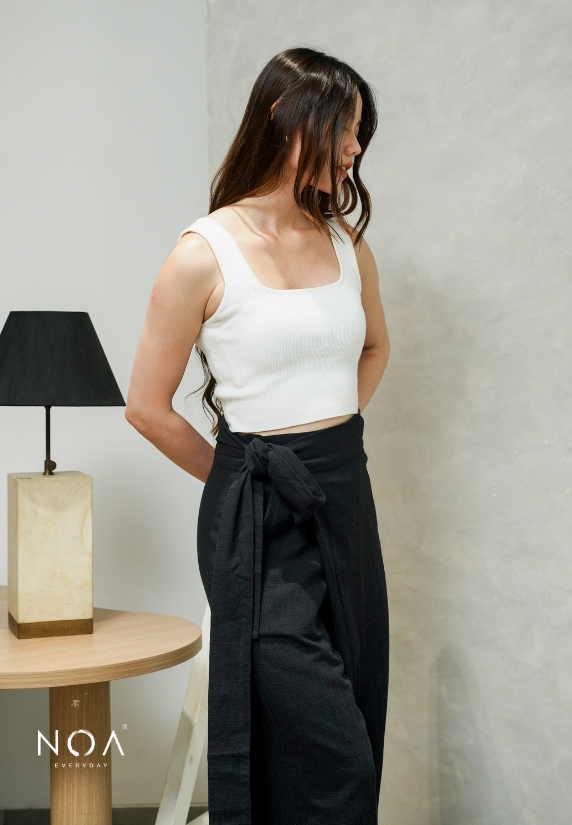 AYAKA Linen Wrap Straight Pants