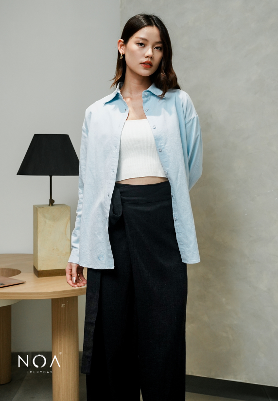 AYAKA Linen Wrap Straight Pants