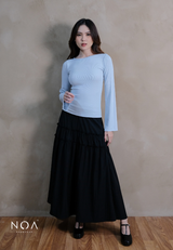 HIBI Rib Spandex Long Sleeve Slim Fit T-Shirt