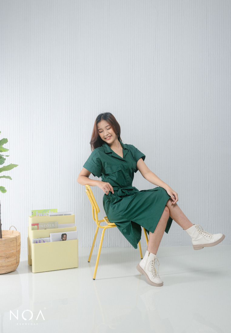 MIYAKO Shirt Dress - Green