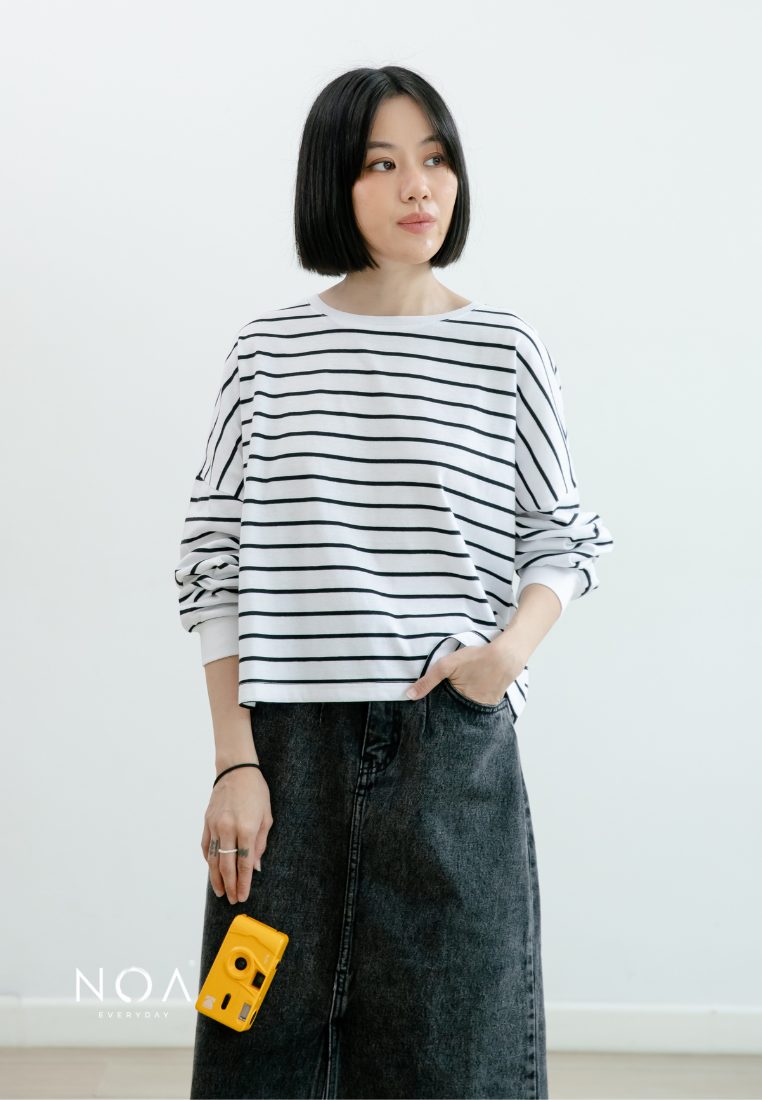 ETSU Striped Boxy Longsleeve T-Shirt