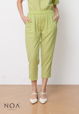 Deals ~ AKIKO Basic Linen Pants - Green