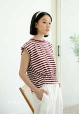 KAREN Striped Sleeveless T-Shirt