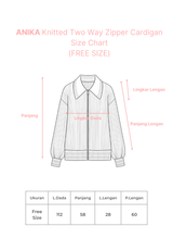 ANIKA Knitted Two Way Zipper Cardigan
