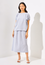 KICHI Midi Parka Skirt - Baby blue