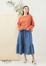 Deals ~ SANAKO Basic Long Sleeves Blouse - Terracotta