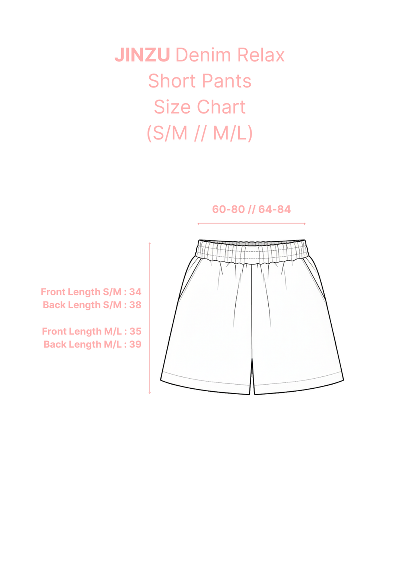 JINZU Denim Relax Short Pants