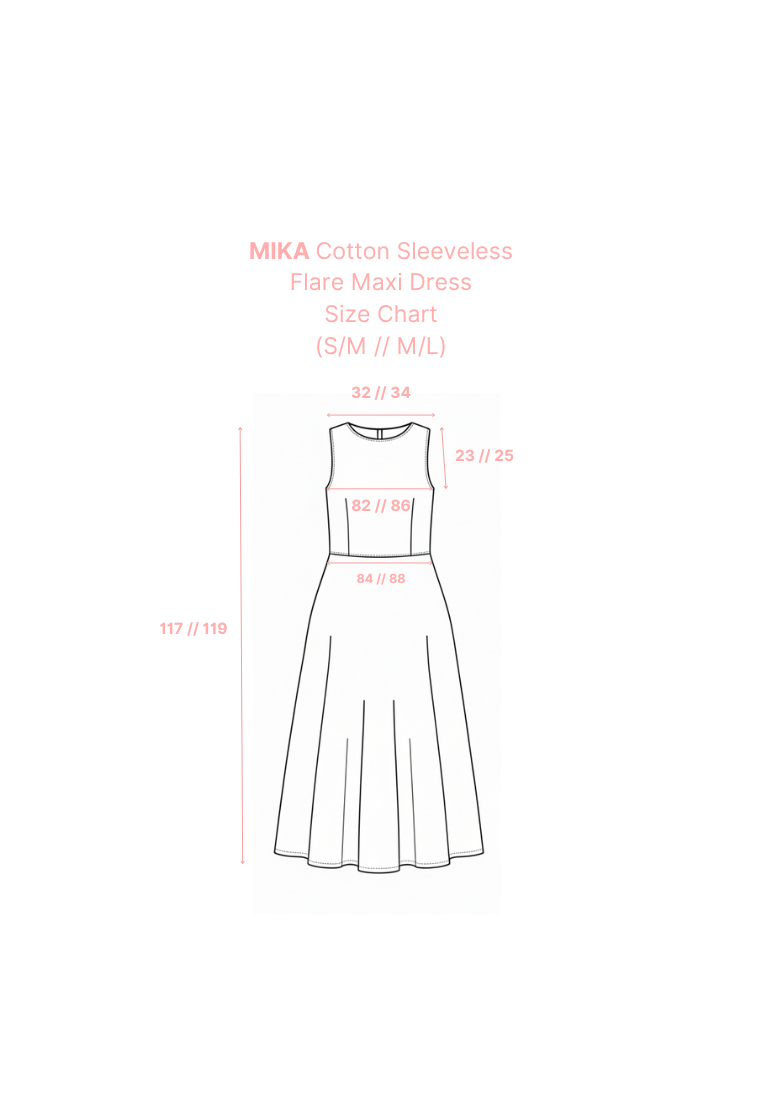 MIKA Cotton Sleeveless Flare Maxi Dress