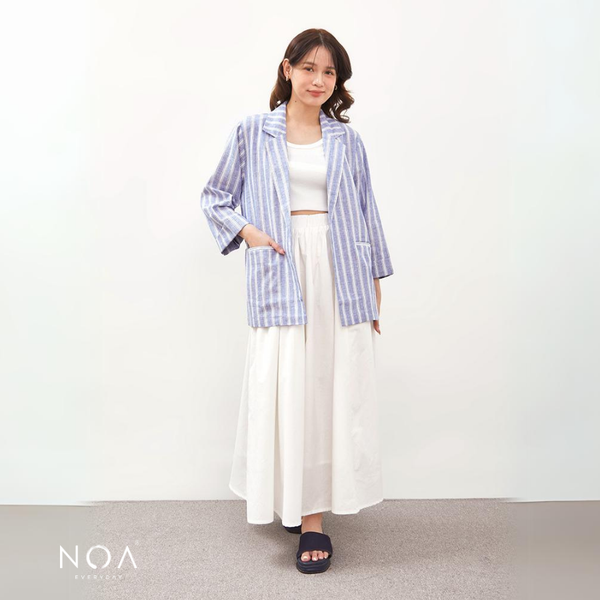 NOA STUDIO - RYOTA Stripes Linen Blazer - Denim