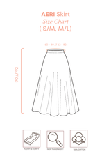 AERI Linen Flared Skirt - Light Cream