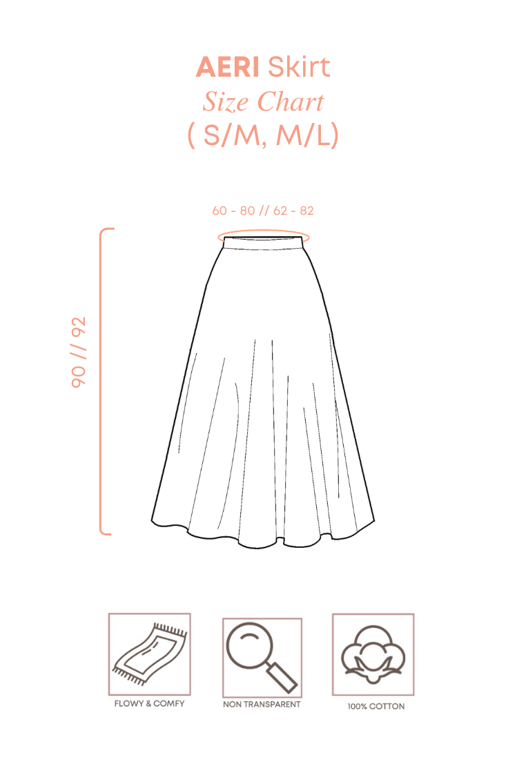 AERI Linen Flared Skirt - White