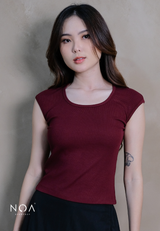 ARIKA Rib Spandex Short Sleeve Slim Fit T-Shirt