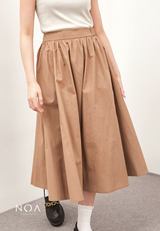 KAZUNA Midi Skirt - Mocca