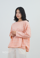 KIKU Striped Boxy Long Sleeve T-Shirt