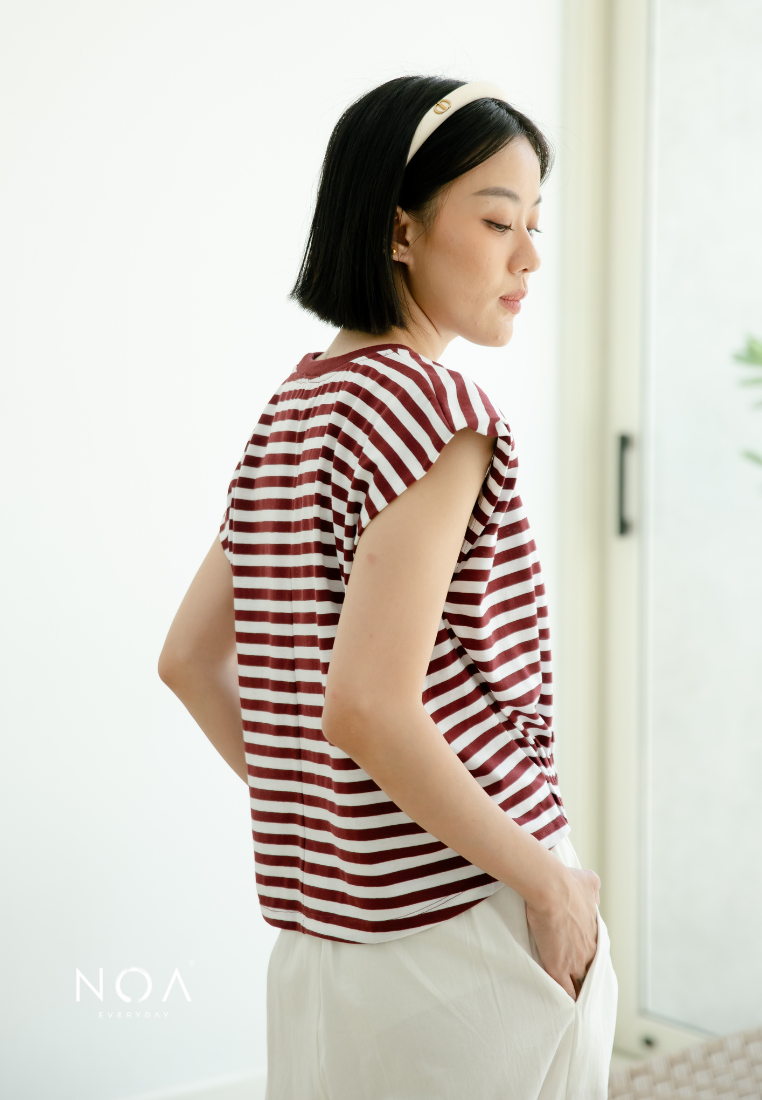 KAREN Striped Sleeveless T-Shirt