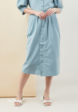 Deals ~ WATTAN Buttoned Skirt - Blue