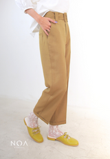 NATSUKI Straight Pants - Brown