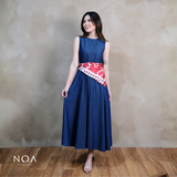 NAGIYA Denim Sleveeless Maxi Flared Dress