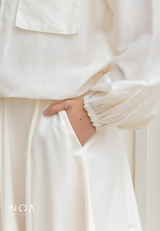 NOA X KUSUMANGGI - ORINA Finewool Flowy Maxi Skirt