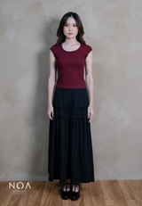 ARIKA Rib Spandex Short Sleeve Slim Fit T-Shirt