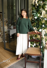 HATORI Knitted Batwing Long Sleeve Blouse