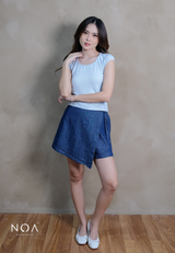 ARIKA Rib Spandex Short Sleeve Slim Fit T-Shirt