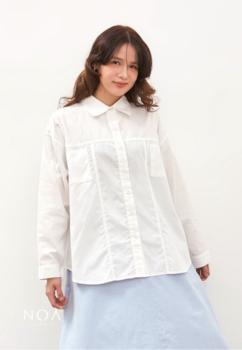 RIYE Long Sleeve Basic Shirt - White