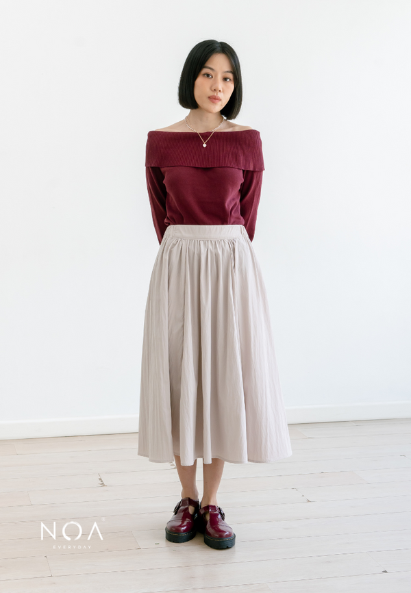 MIZUKA Nylon Midi Skirt