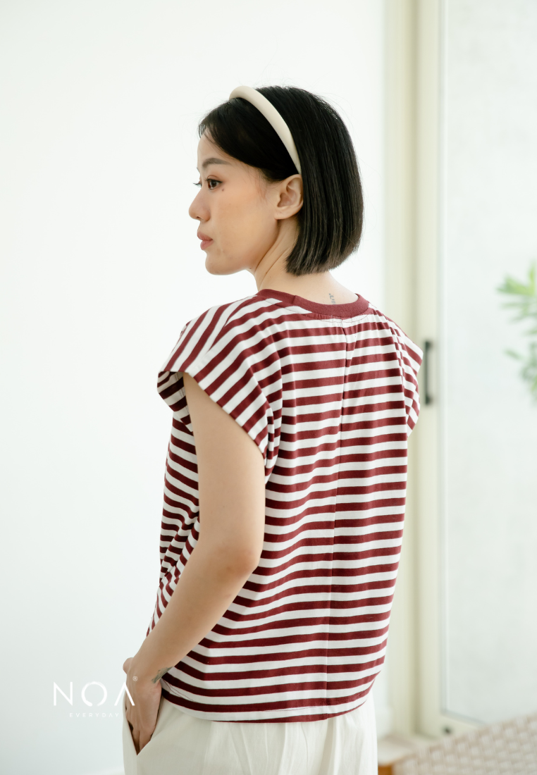 KAREN Striped Sleeveless T-Shirt